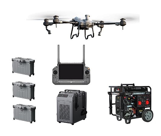 Drone DJI Agras T20P com 3 baterias, carregador múltiplo inteligente e gerador (Registro na ANAC - Homologado ANATEL)