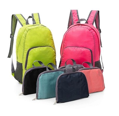 Mochila de Nylon Dobrável 25 Litros Personalizado (Mínimo 50 Peças)