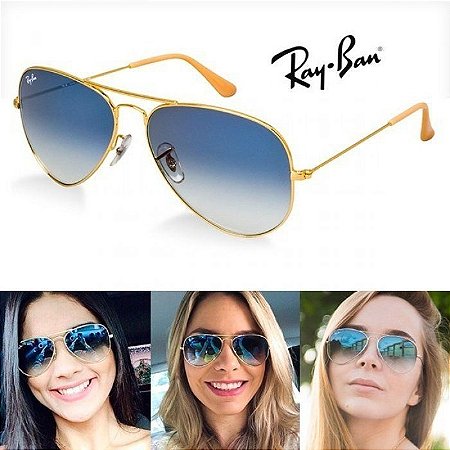 ray ban aviator lente azul degrade ray ban aviator lente azul degrade