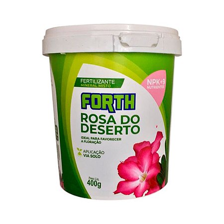 ADUBO PARA FLORAÇÃO DE ROSA DO DESERTO FORTH 400 G
