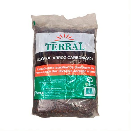 CASCA DE ARROZ CARBONIZADA TERRAL 4 L