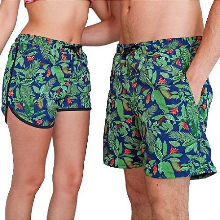 Short florido casal Clearance
