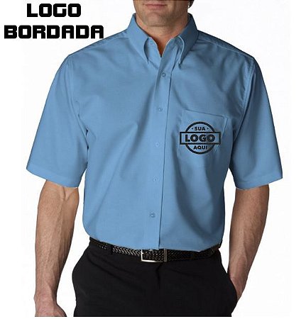 Camisa Social Personalizada Com Logomarca Bordada - Estamparia Vasconcelos