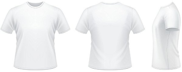 Camiseta Branca 100% Poliester Infantil (frente e Costas)