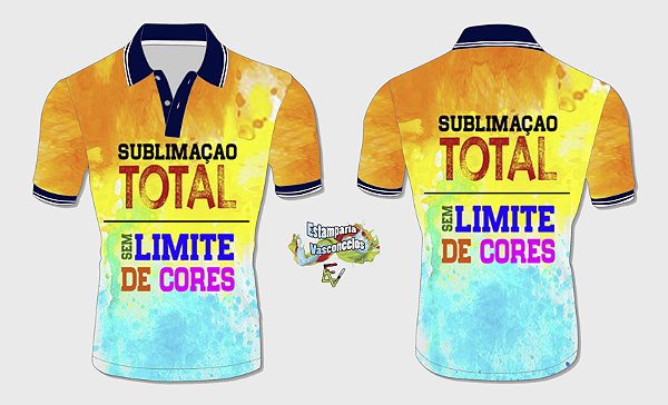 Kit 20 Camisa gola polo personalizada sublimação total