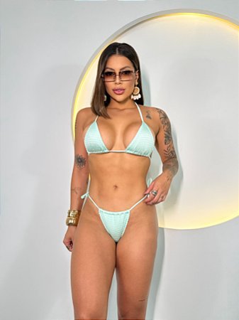 Biquíni Arpoador -Top cortininha / Calcinha cortininha - Mini Gloss