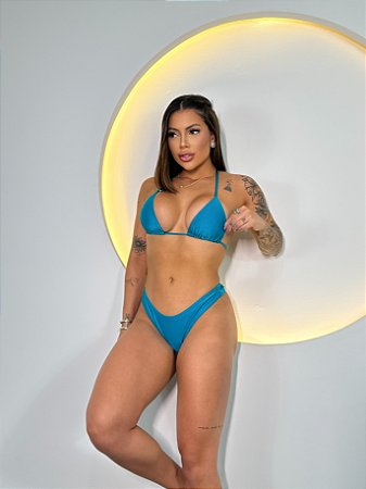 Biquíni Copacabana -Top cortininha / Calcinha asadelta -Trilobal Rosset