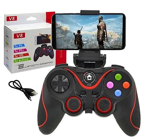 Controle Bluetooth Gamer Joystick Jogar Free Fire No Celular