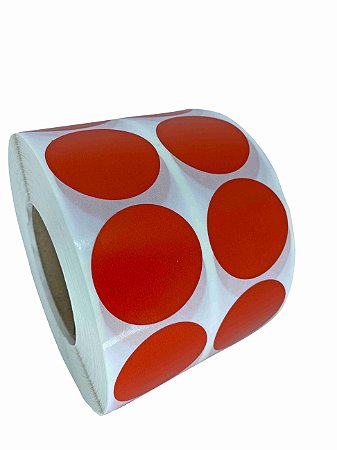 -Etiqueta 5x5/2 Rolo c/ 5000 Vermelho