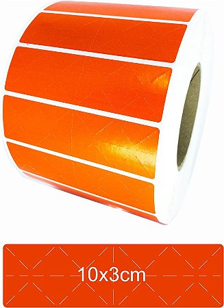 -Lacre para Personalizar 10x3 Vermelho Rolo C/3000