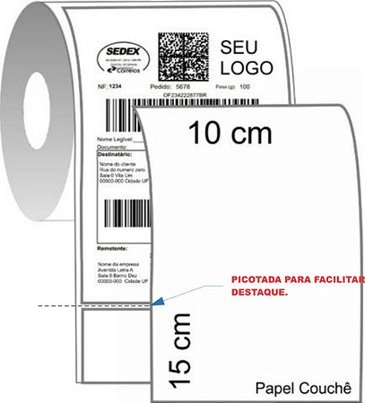 -Etiqueta Mercado Envios correios 100x150mm