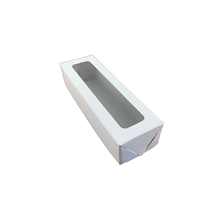 CAIXA PARA 4 BRIGADEIROS COM VISOR RETANGULAR - 16X5,5X3,5CM