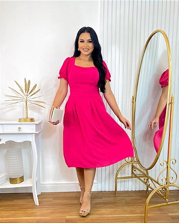 Vestido Midi Liso Soltinho 0488