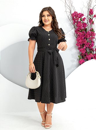 Vestido Poá Solto 0417