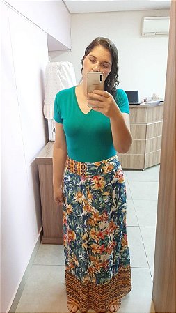 Saia Longa  Estampada Zunna Ribeiro 2531