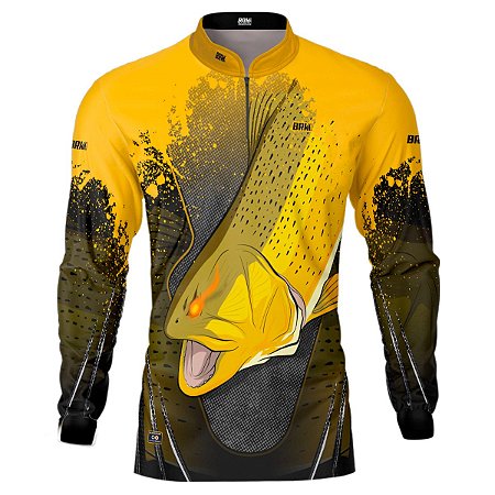 Camisa de Pesca BRK Dourado com UV50 +