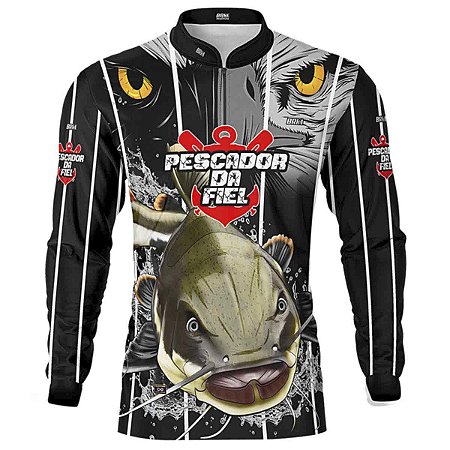 Camisa de Pesca BRK Pescador da Fiel Pirarara com UV50 +