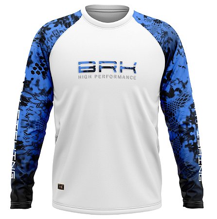 Camisa Raglan BRK Unlimited Camuflado Azul com UV50 +