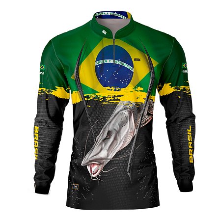 Camisa de Pesca BRK Pintado Brasil com UV50 +