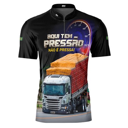 Camiseta de Caminhão BRK Aqui Tem Pressão com UV50 +