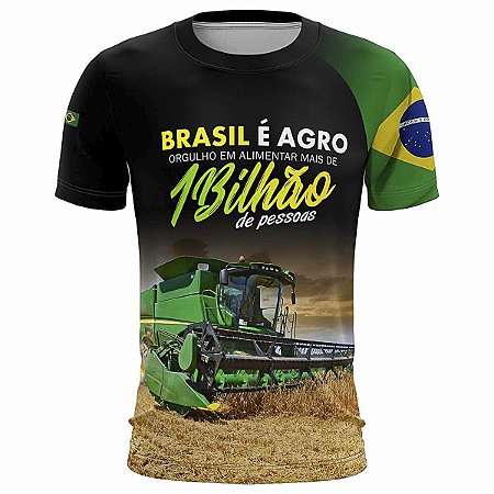 Camiseta Agro BRK Agro é Bilhão com UV50 + Envio Imediato