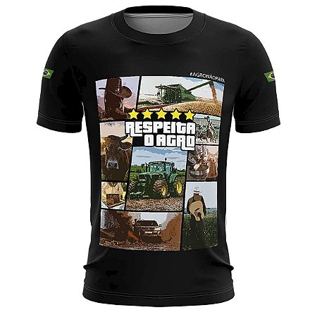 Camiseta Agro BRK GTA Respeita o Agro com UV50 +