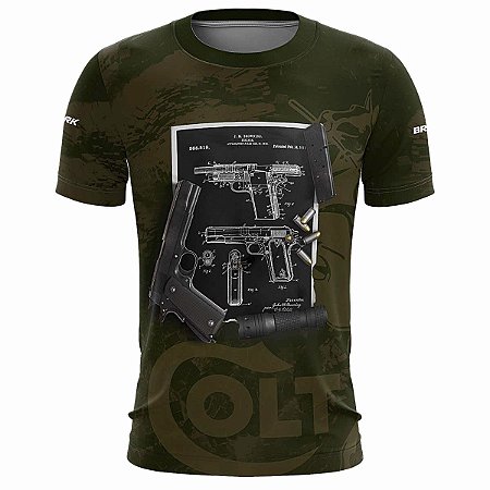 Camiseta Militar BRK Colt 1911 com Proteção Solar UV50+