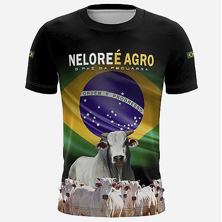 Camiseta Agro BRK Nelore O Pai da Pecuária com UV50 +