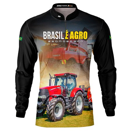 Camisa Agro BRK Brasil é Agro Trator com UV50 +