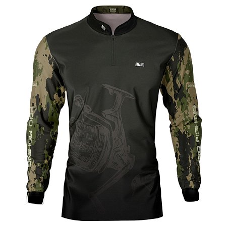 Camisa de Pesca BRK Camuflado Molinete com UV50 +