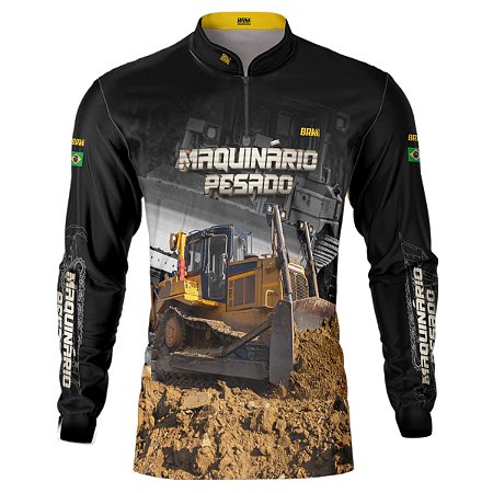 Camisa Agro BRK Maquinário Pesado Bulldozer com UV50 +