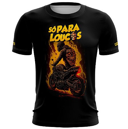 Camiseta Motociclista BRK Só Para Loucos Fantasma 2.0 com UV50 +