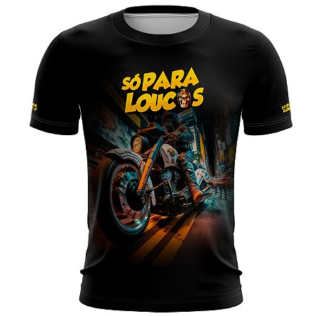 Camisa Motociclista BRK Só Para Loucos Motoqueiro City com UV50 +