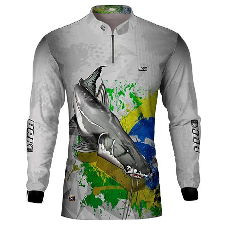 Camisa de Pesca BRK  Rio Araguaia Piraíba Brasil com UV50 +