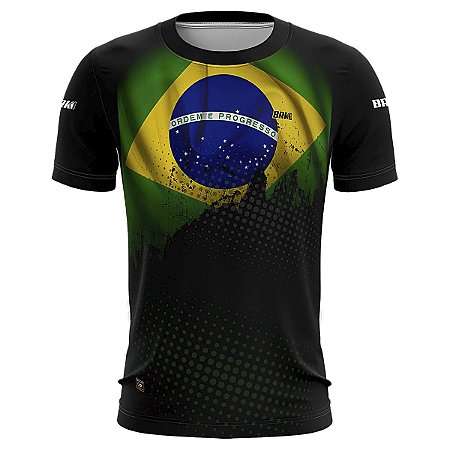 Camiseta Casual de Pesca BRK Brasil com UV50 +