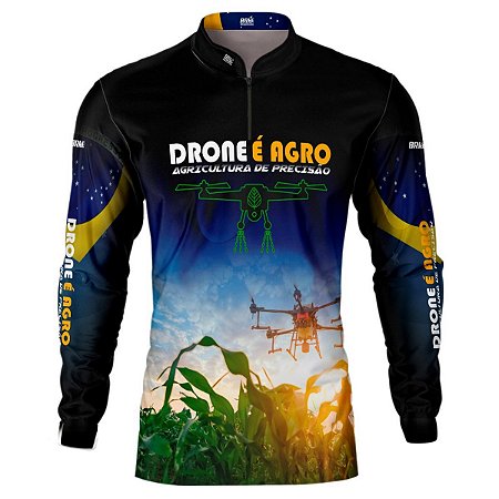 Camisa Agro BRK Drone é Agro com UV50 +