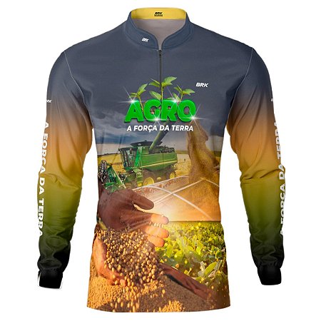 Camisa Agro BRK Plantação de Soja com UV50 +