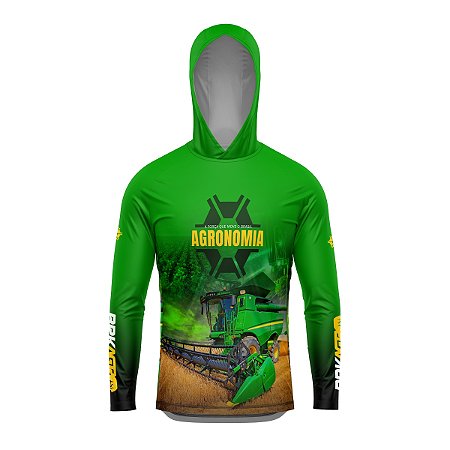 Camisa com Capuz Agro BRK Agronomia Colheitadeira com UV50 +