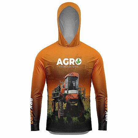 Camisa com Capuz Agro BRK Agro A Força da Terra com UV50 +