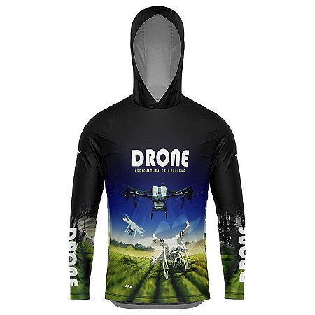 Camisa com Capuz Agro BRK Drone Pulverizador com UV50 +