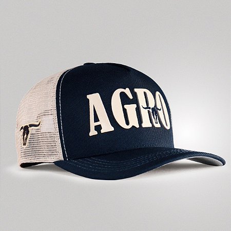 Boné Trucker Agro BRK Bege e Azul