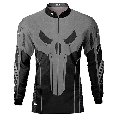 Camisa Motociclista BRK Road Rider Skull Rider com UV50 +