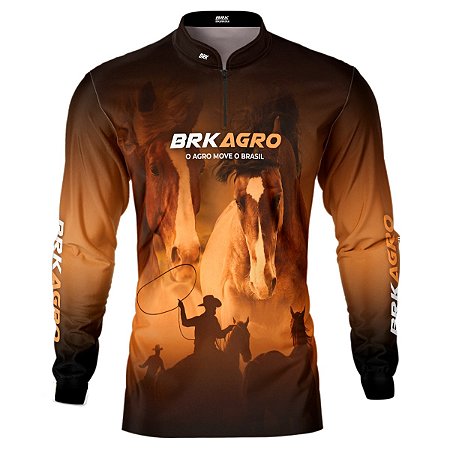 Camisa Agro BRK Cavalos com UV50 +