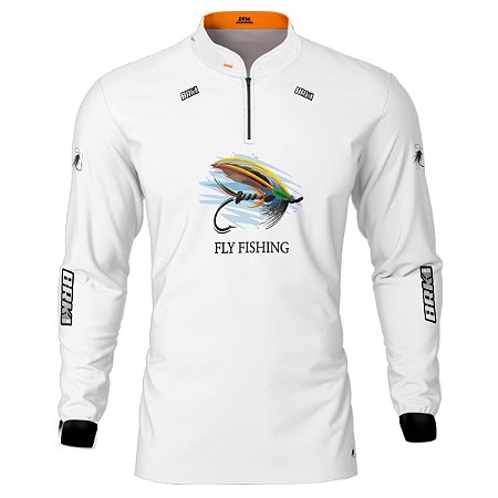 Camisa de Pesca BRK Fly Fishing Lure com UV50 +