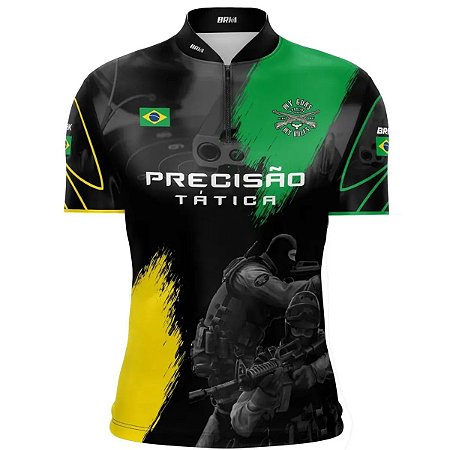 Camisa Tiro Esportivo Brk Manga Curta Precisão Tática com FPU 50+