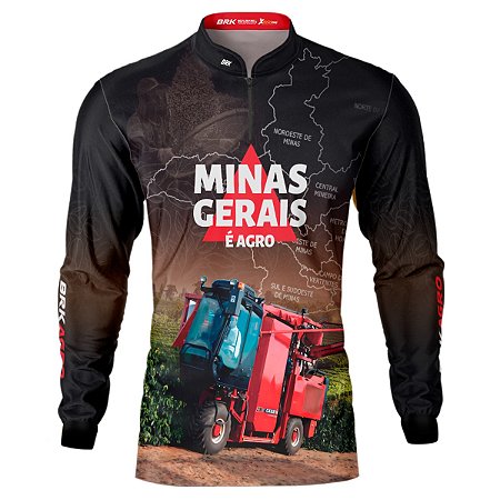 Camisa Agro BRK Minas Gerais Colheita de Café com UV50 +