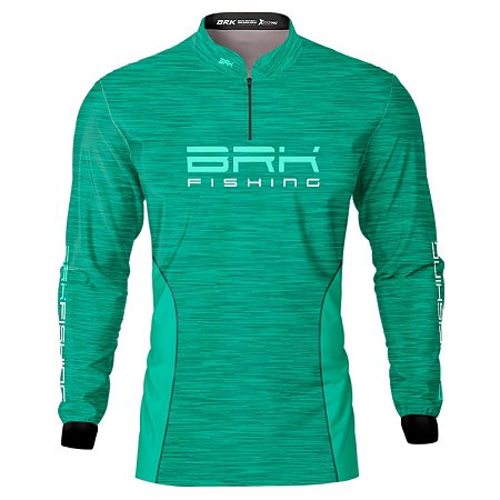 Camisa de Pesca BRK Fishing Verde Água com UV50+