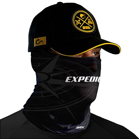 Bandana Tubeneck Brk Expedição Motos Preta UV50+