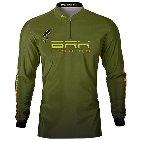 Camisa de Pesca BRK Fishing Verde Tucunaré com Proteção UV50+