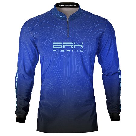 Camisa de Pesca BRK Azul Ocean com Proteção UV50+